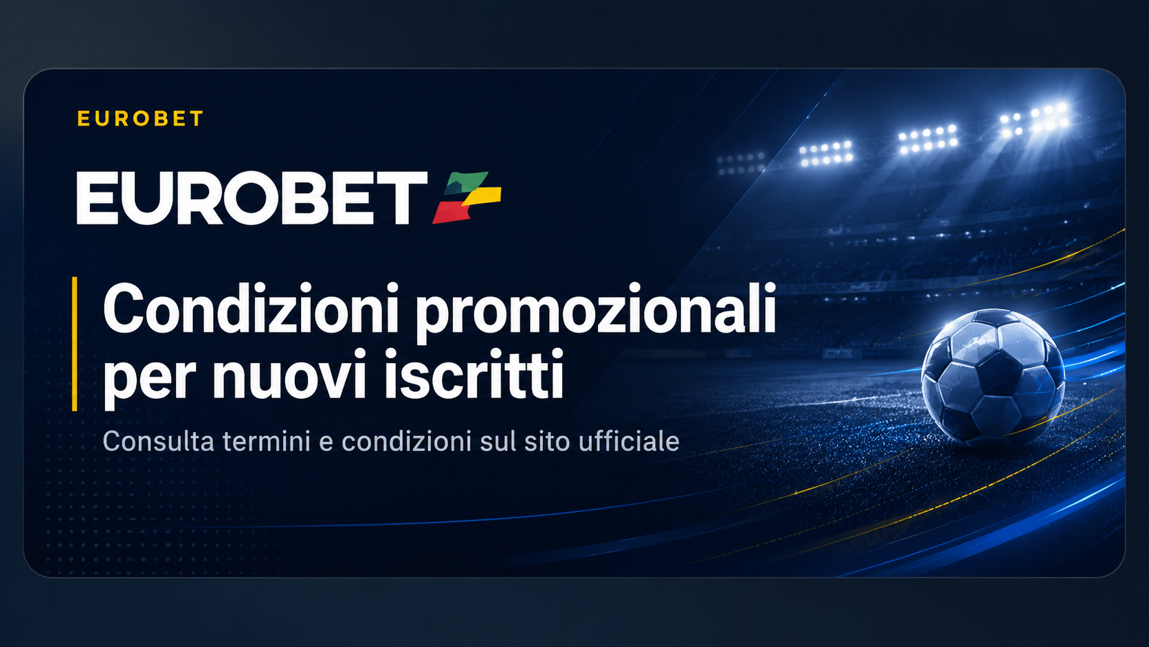Banner informativo Eurobet sulle promozioni sport