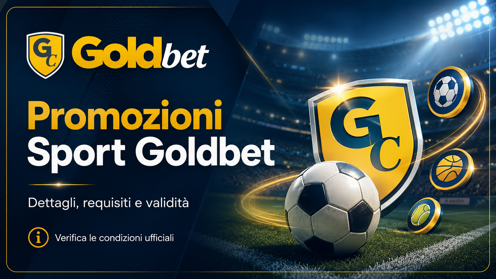 Banner informativo Goldbet per nuovi iscritti