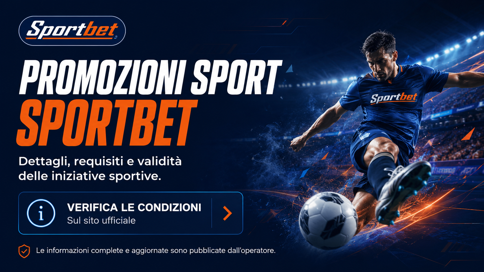 Banner informativo Sportbet per nuovi iscritti